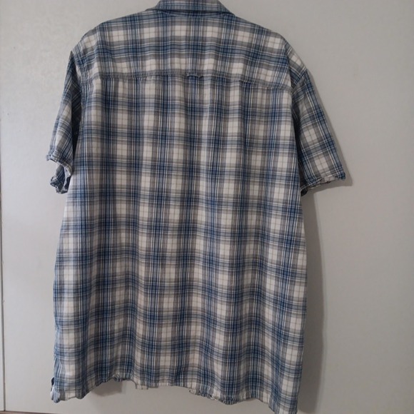 J. Ferrar‎ Shirt Men 2XL Tall Blue Short Sleeve Button Up Cotton - Picture 2 of 13